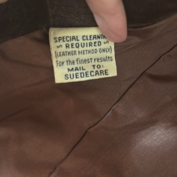 Vintage brown leather suede jacket size 7/8 - Picture 6 of 13